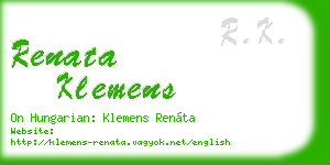 renata klemens business card